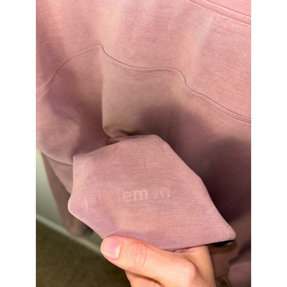 🩵Lululemon Softstreme Perfectly Oversized Cropped Crew Twilight Rose Size 10 - Picture 3 of 4